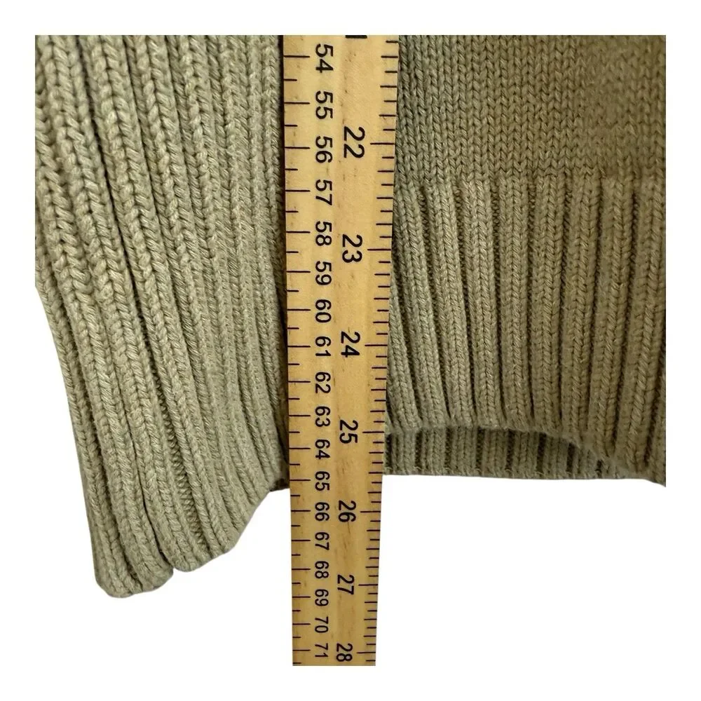 Tommy Hilfiger Zip Sweater Mens Sz M Elbow Patches Knit Sherpa 2009 Academia